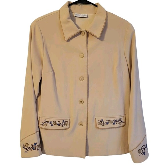 Susan Graver Dresses & Skirts - Susan Graver Style Sz Medium Maxi Skirt Suit Set Embroidered VTG‎